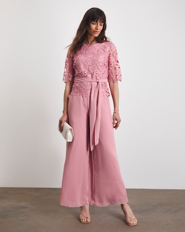 Joanna Hope Lace Jumpsuit