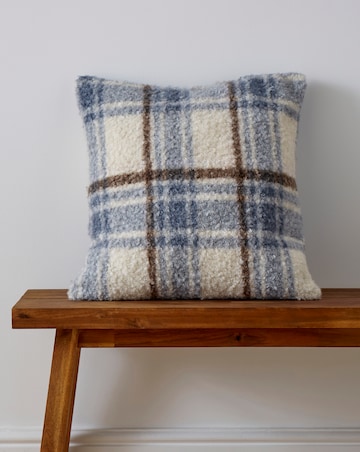 Boucle Checked Cushion