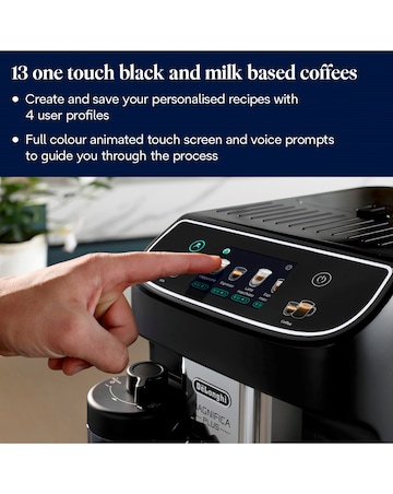 De'Longhi ECAM320.60.B Magnifica Plus with Milk Bean to Cup Coffee Machine