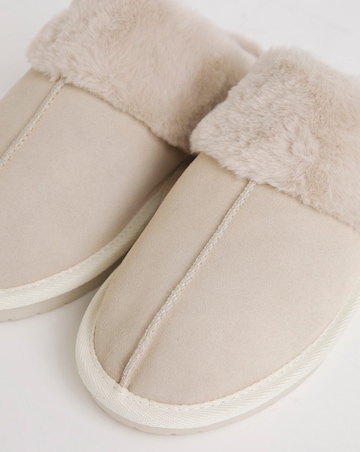 Albza Suede Closed Toe Slippers - Wide Fit (E)