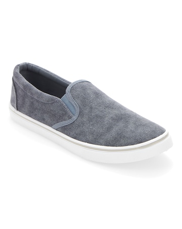 Jack Slip On Canvas Pump Wide Fit