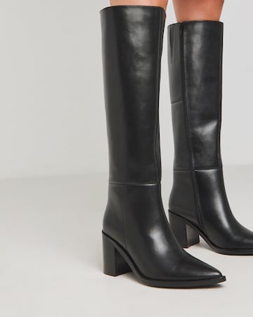 Anthology Yara High Leg Leather Western Boots - Standard Fit (D) & Standard Calf