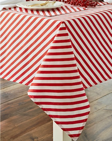 Catherine Lansfield Candy Cane Table Cloth