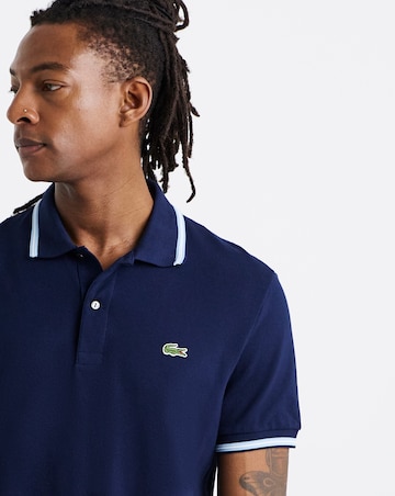 Lacoste Short Sleeve Tipped Polo - Navy