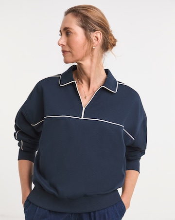 Collared Varsity Sweatshirt