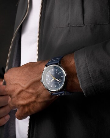 Sekonda Fly Mens Navy Leather Watch