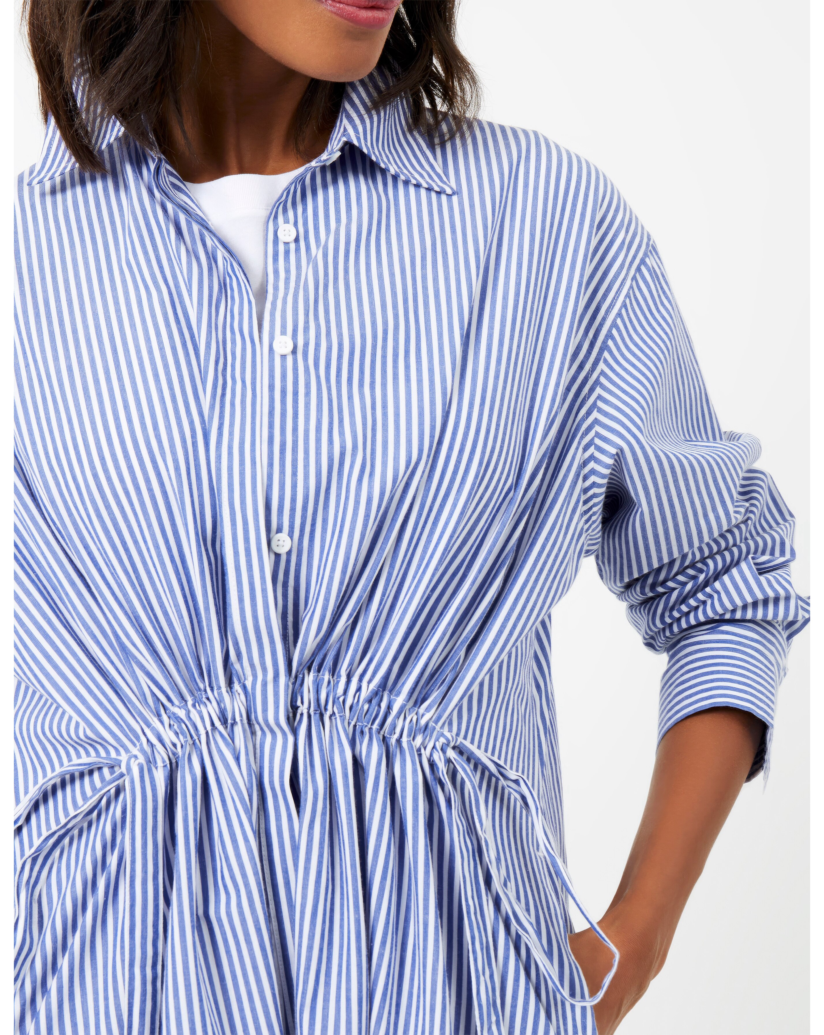 French Connection Rhodes Poplin Shirt Dress | JD Williams