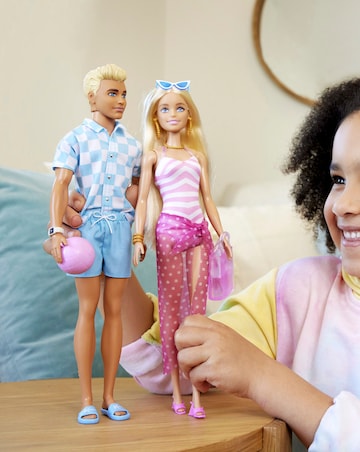 Barbie Doll with Swimsuit and Beach-Themed Accessories
