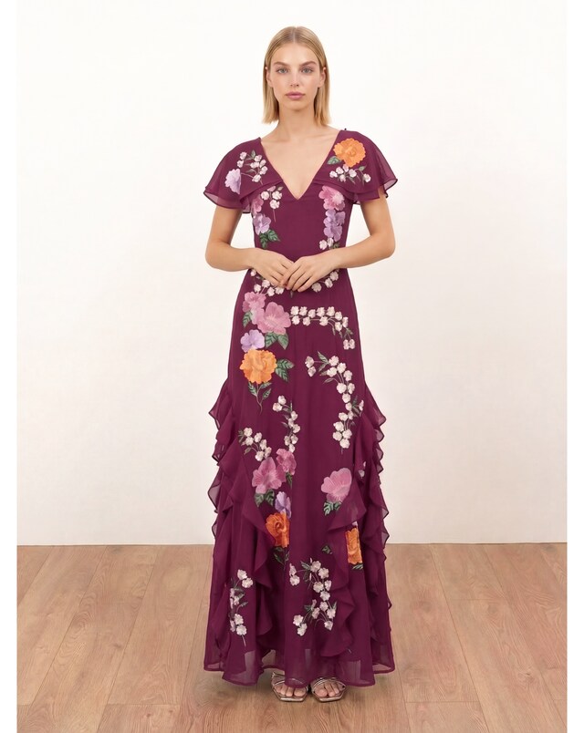 Maya Deluxe Embroidered Dress