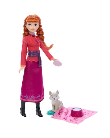 Mattel Disney Frozen Anna Fashion Doll & Wolf Cub Figure