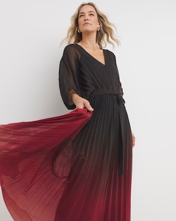 Joanna Hope Ombre Print Pleated Dress