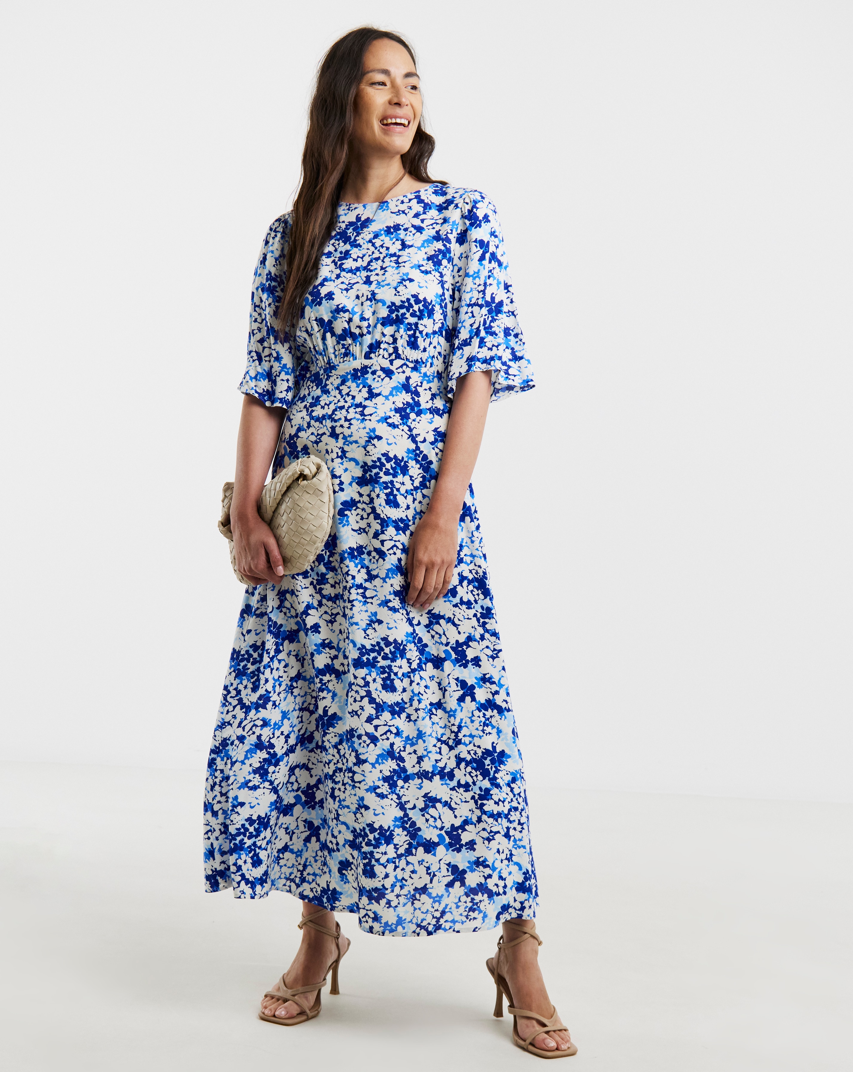 Angel Sleeve Tea Dress