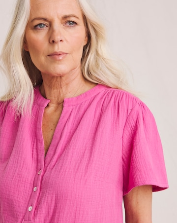 Julipa Short Sleeve Pure Cotton Textured Top