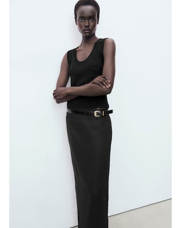 Mango Midi Satin Skirt