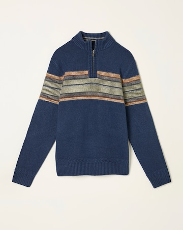FatFace Runswick 1/2 Neck Jumper (Regular & Tall) - Navy