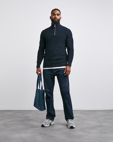 Navy Fisherman 1/4 Zip