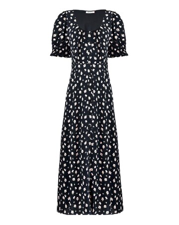 Ro&Zo Floral Scoop Midi Dress