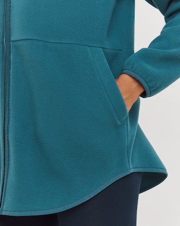 Fleece Longline Zip Through Jacket