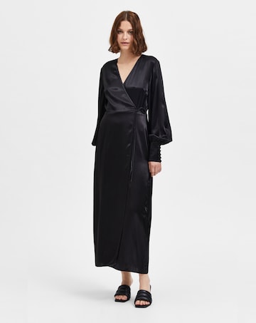 Selected Femme Satin Wrap Dress