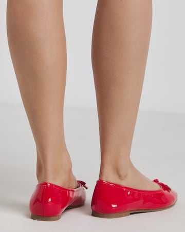 Evar Square Toe Ballerina Shoes - Extra Wide Fit (EEE)