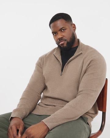 Neutral Soft Touch 1/4 Zip Sweatshirt