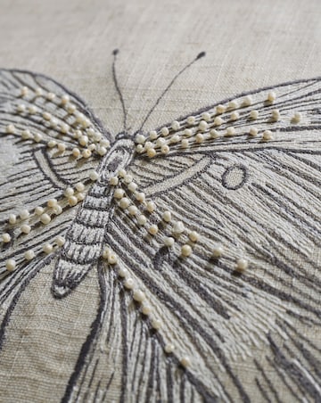 Embroidered Butterfly Cushion