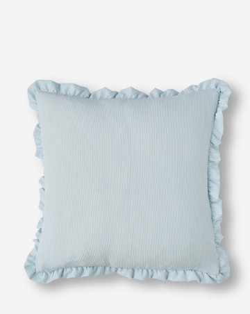Flora Embroidered Ruffled Cushion
