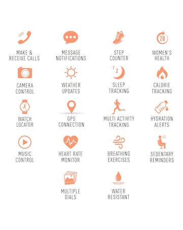 Reflex Active Series 50 Silicone Calling Strap Watch Set - Pink