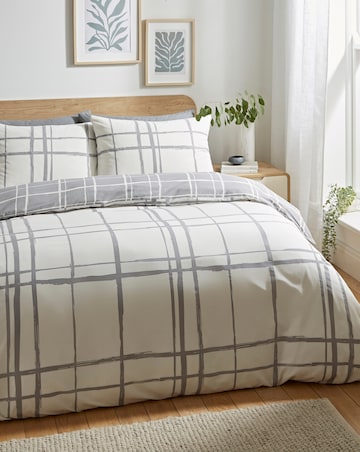 Wilson Charcoal Check Duvet Cover Set