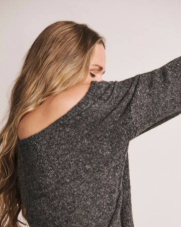 Charcoal Anthology Off The Shoulder Tunic