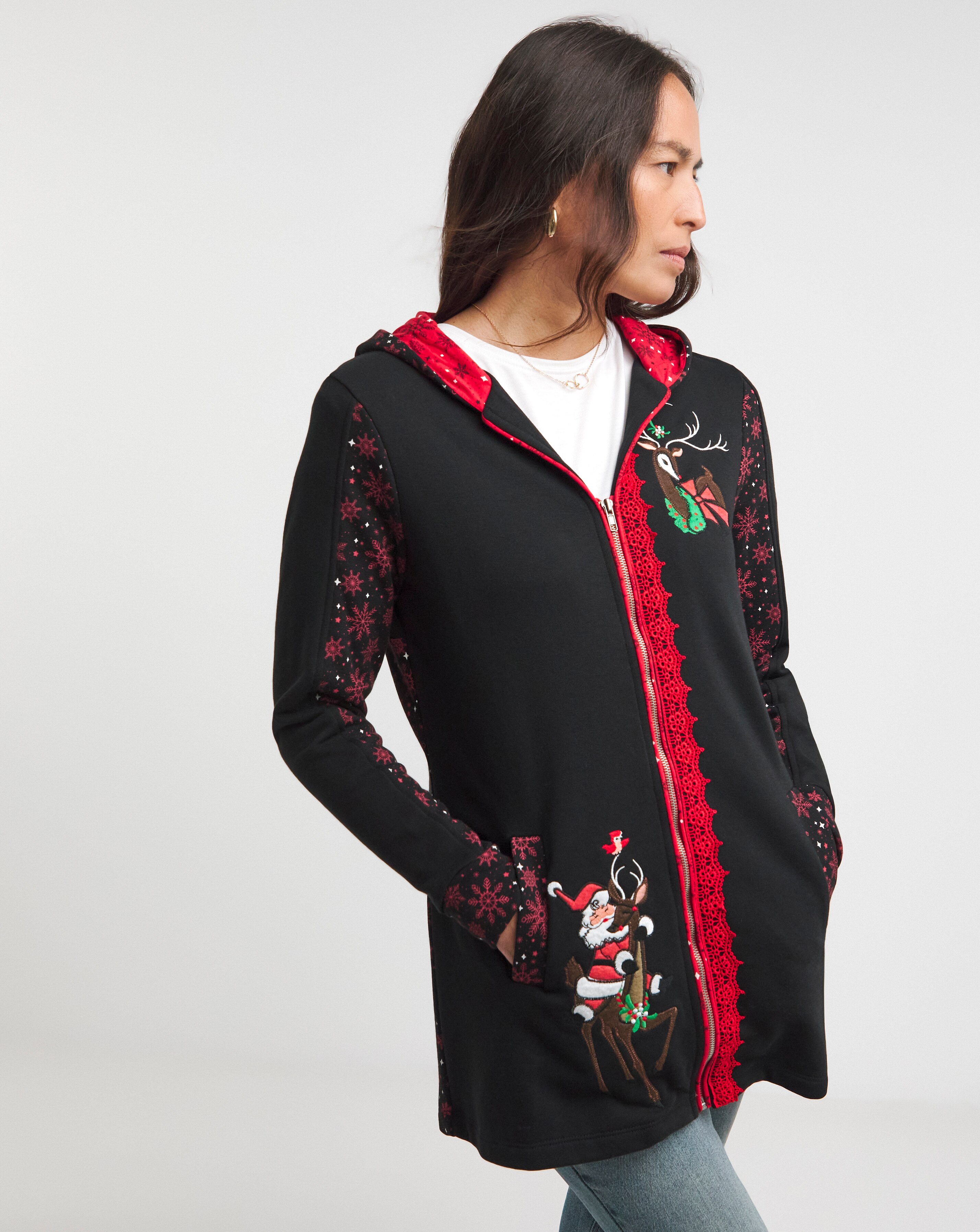 Joe Browns Rudolph the Reindeer Zip Hoodie