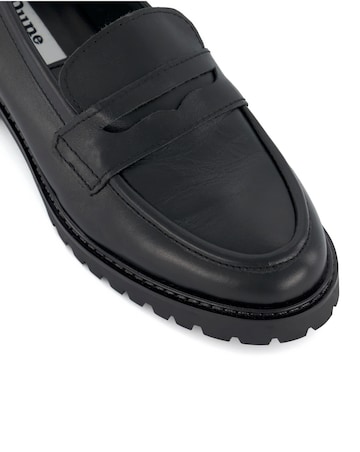 Dune Gild Leather Chunky Loafer Wide Fit