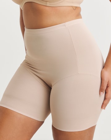 Naomi&Nicole Unbelievable Comfort Firm Control Waistline Bike Pant Beige