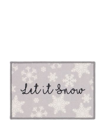 Let it Snow Christmas Washable Runner and Mat Set
