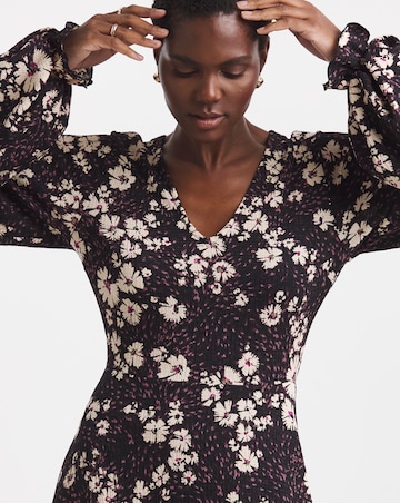 Long Sleeve Textured Jersey Tea Dress