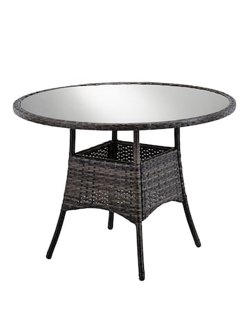 Cadiz Rattan 4 Seater Circular Dining Set