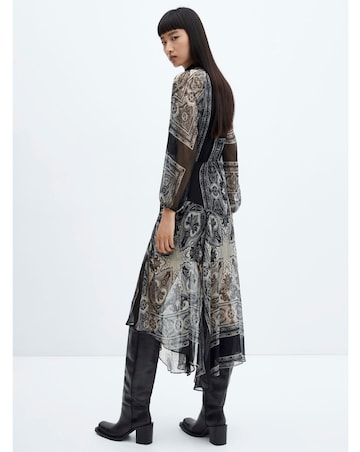 Mango Asymmetric Hem Dress