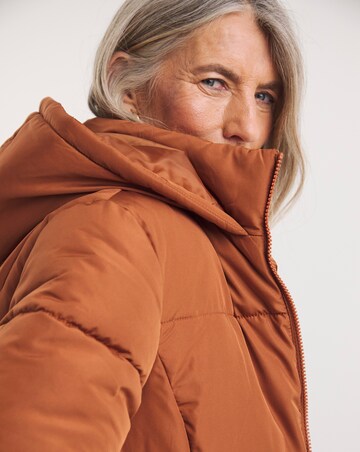 Orange Padded Puffer Coat