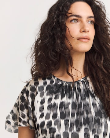 Joanna Hope Blouson Split Sleeve Dress