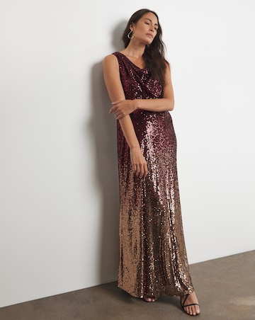 Joanna Hope Ombre Sequin Dress