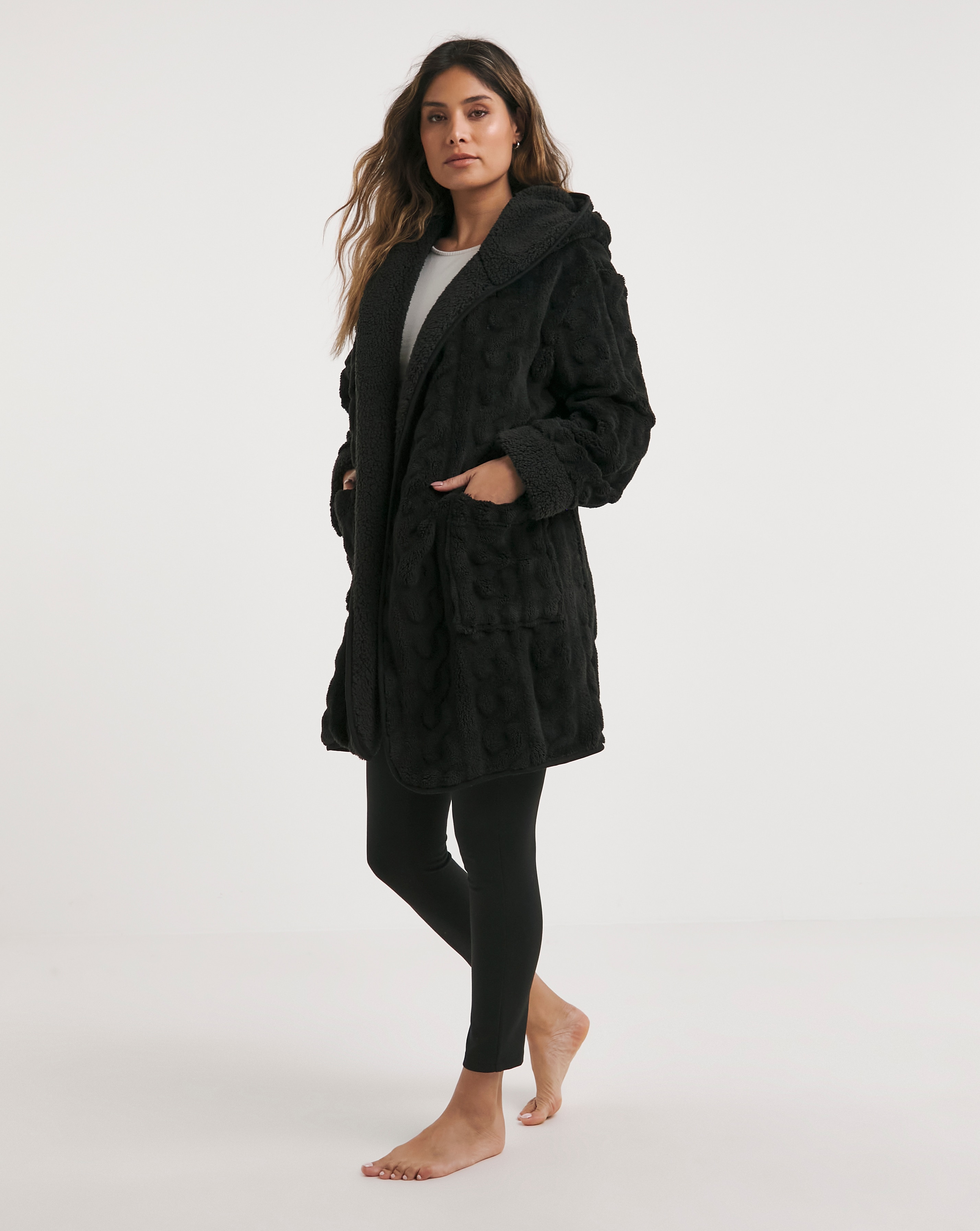 Pretty Secrets Oversized Fleece Lounge Cardigan | JD Williams