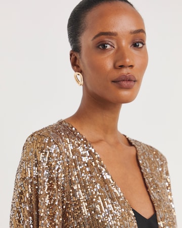 Jersey Sequin Kimono Top