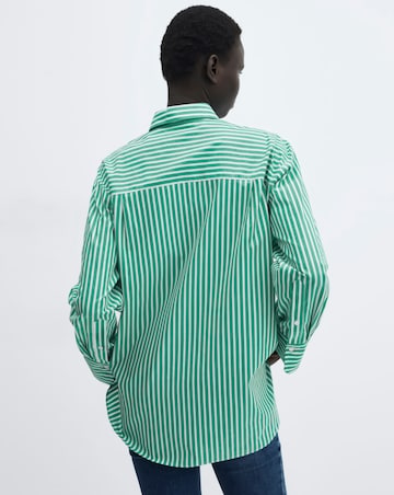 Mango Pinstripe Pocket Shirt