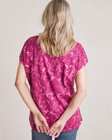 Julipa Notch Neck Pure Cotton T-Shirt