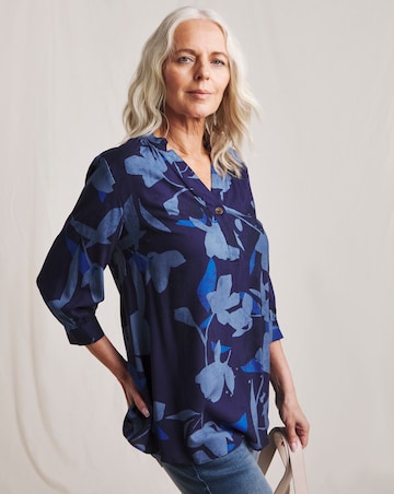 Julipa Printed Button Blouse