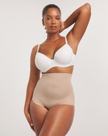 Naomi&Nicole Fuller Figure Firm Control Tummy Shaping Hi Waist Knicker Beige