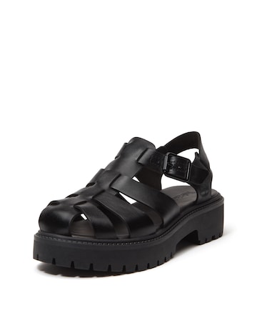 Timberland Stone Street Fisherman Black Full Grain Sandals