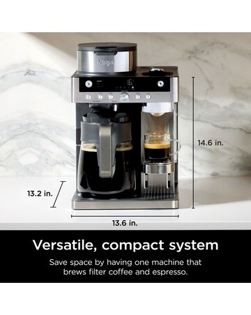 Ninja Prestige Dualbrew System CFN802UK Silver/ Black