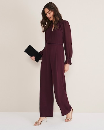 Phase Eight Una Velvet Trim Jumpsuit