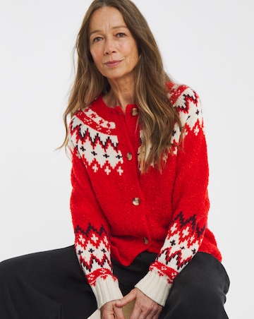 Red Fairisle Cardigan